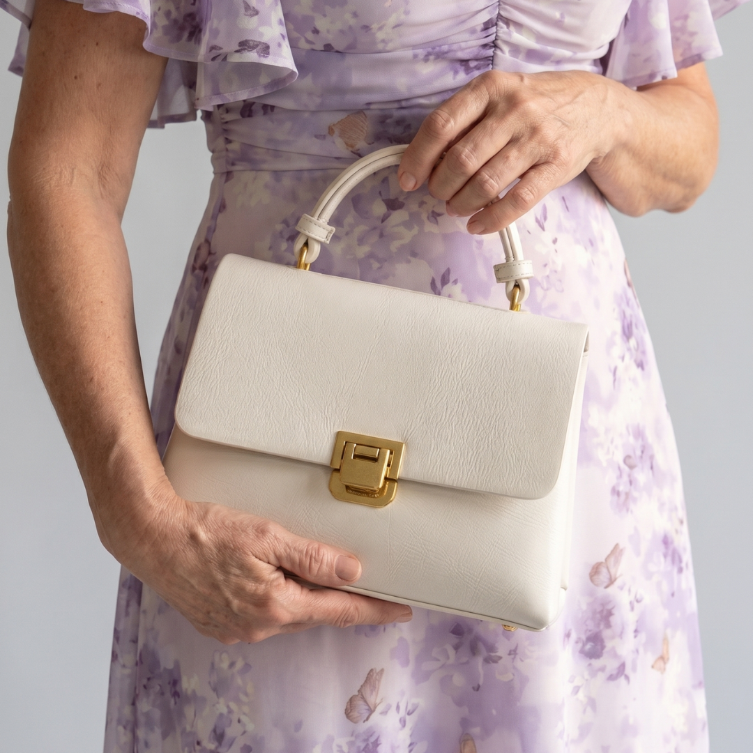 Dalbeth | Structured Top Handle Flap Handbag