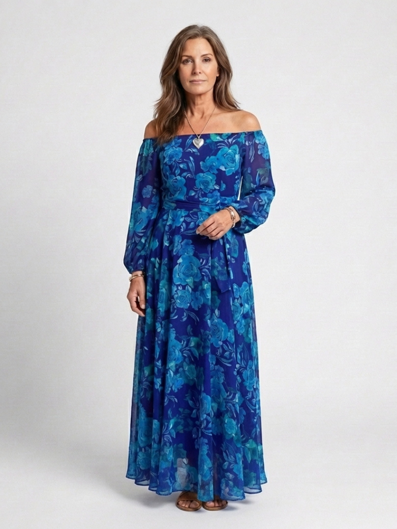 Camrose | Off Shoulder Floral Maxi Dress