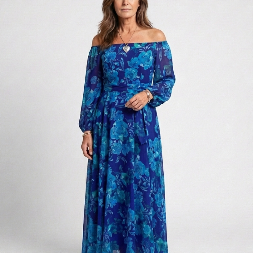 Camrose | Off Shoulder Floral Maxi Dress