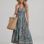Wila | Sleeveless Paisley Print Midi Dress