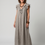 Temrose | Sleeveless Ruffle Trim Midi Dress
