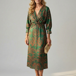 Linnsette | Natural Wrap Midi Dress