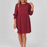 Gretawyn | Long Sleeve Smocked Cuffs Mini Dress
