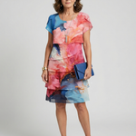 Esmewen | Poised Marble Knee Length Dress