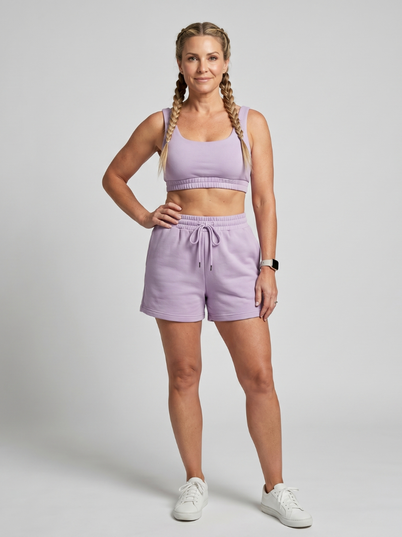 Taletta | Sleeveless Scoop Neck Crop Top And Shorts Set