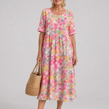 Dalnia | Printed Half Sleeve Midi Dress