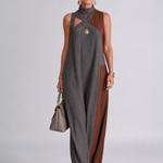 Lorney | Color Block Sleeveless Midi Dress
