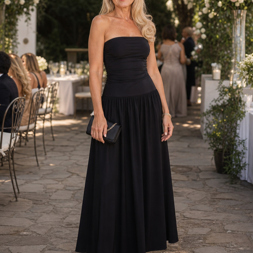 Sabwyn | Strapless Ruched Bodice Midi Dress