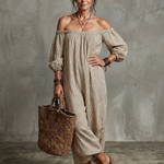 Dahda | Striped Pattern Off Shoulder Maxi Dress