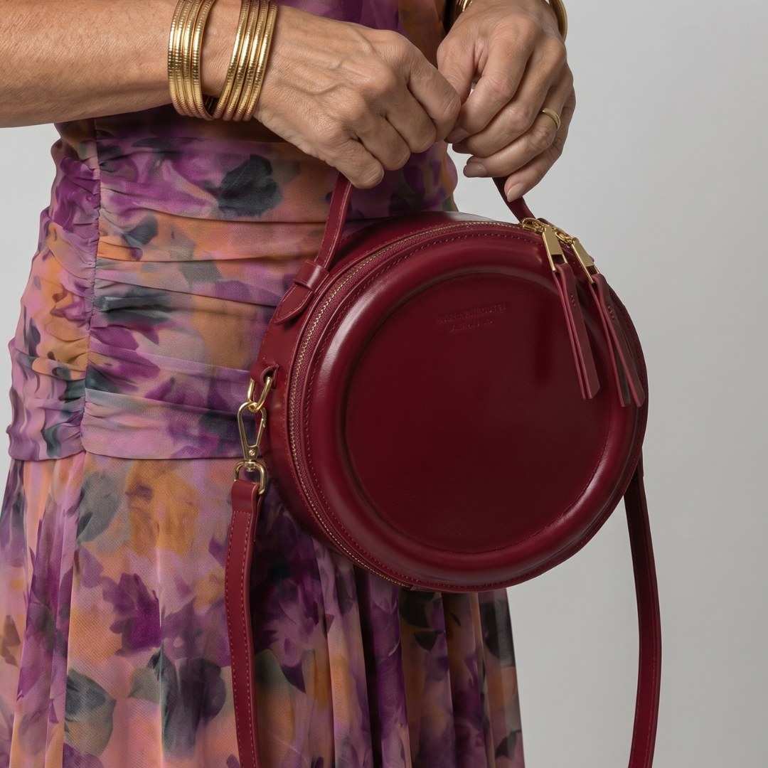 Fiolia | Round Zip Crossbody Shoulder Bag