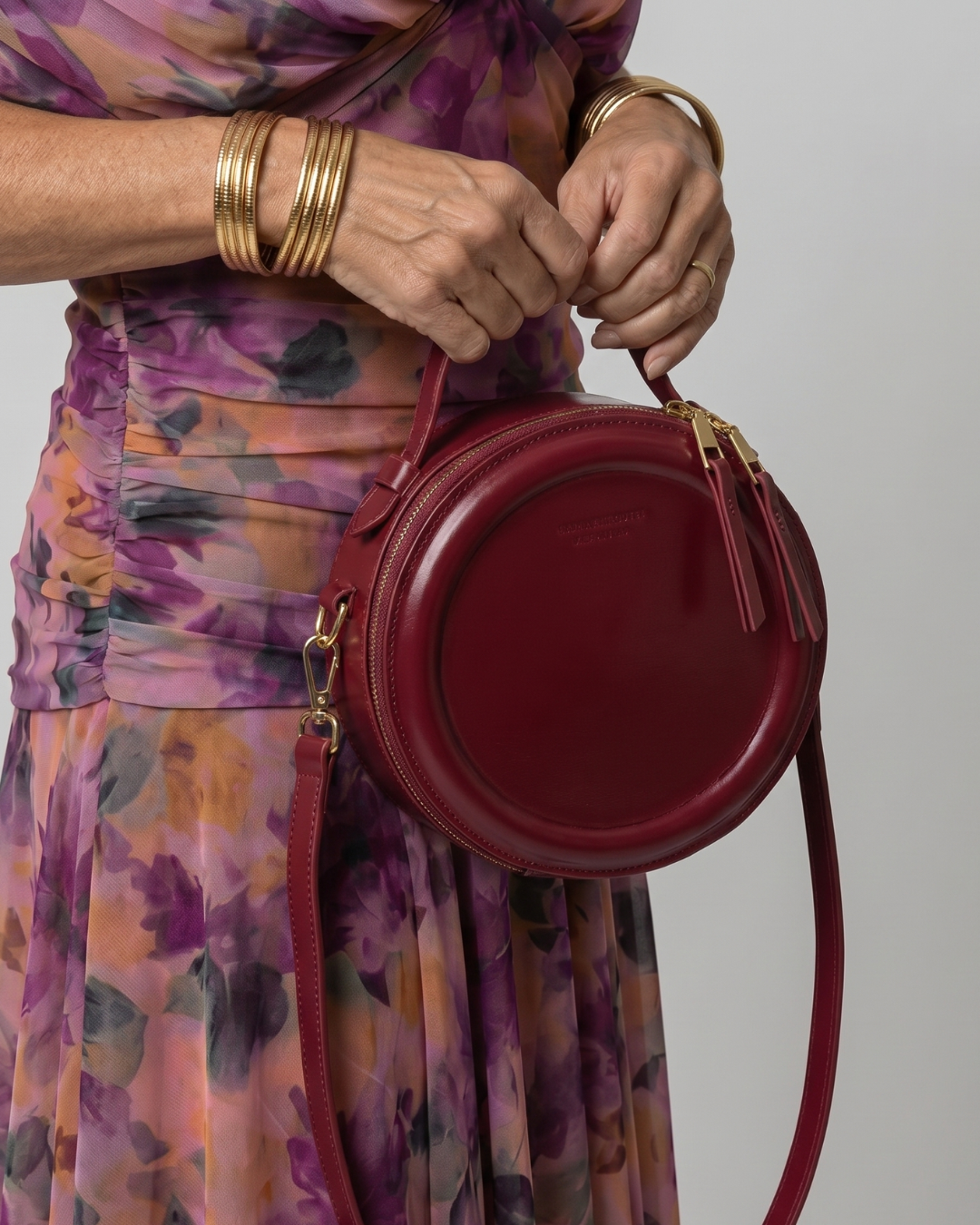 Fiolia | Round Zip Crossbody Shoulder Bag
