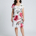 Selra | Soft Petal Layered Knee Length Dress