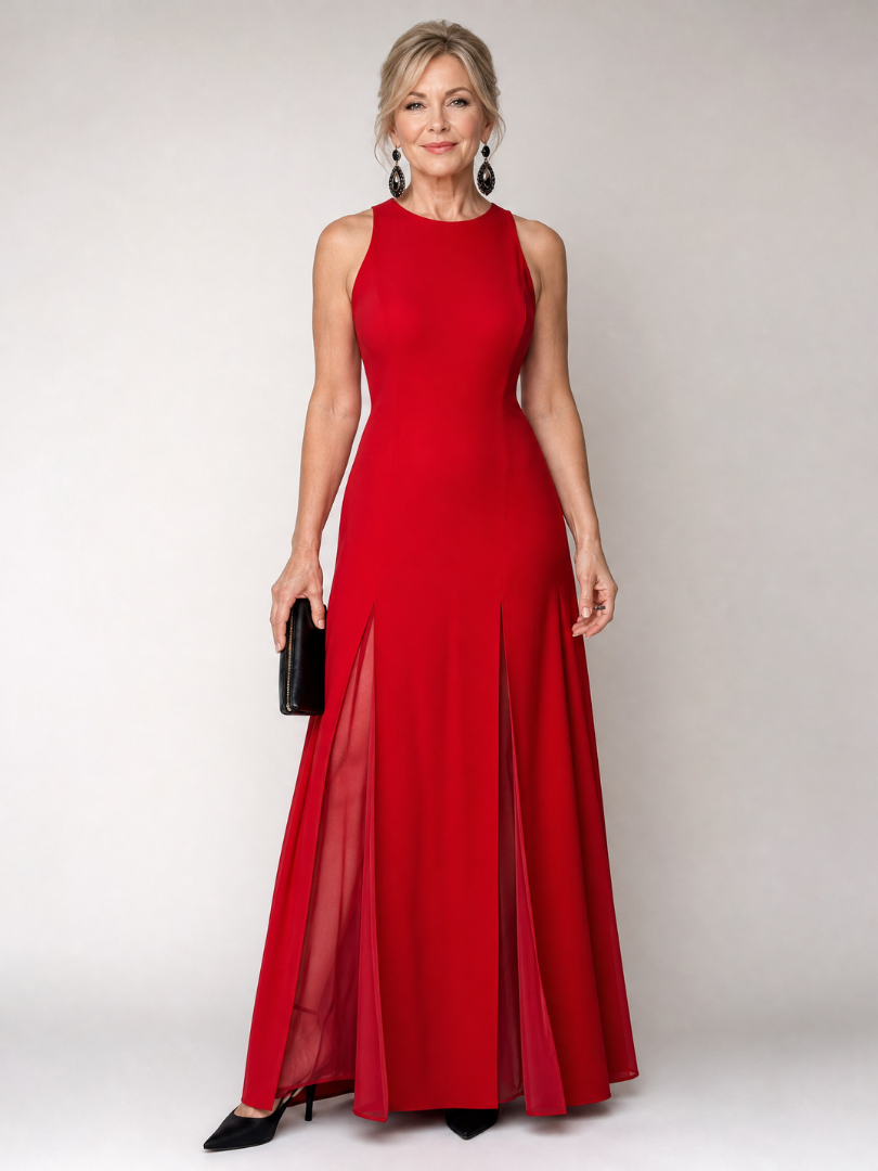 Theawyn | Sleeveless High Neck Maxi Dress