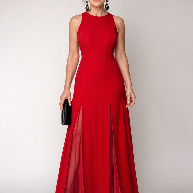 Theawyn | Sleeveless High Neck Maxi Dress