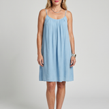 Maemarie | Spaghetti Strap Open Back Knee Length Dress