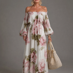 Coravia | Off Shoulder Floral Maxi Dress
