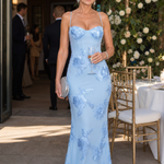 Talialette | Spaghetti Strap Corset Bodice Maxi Dress