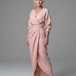 Giandra | Diagonal Drape Maxi Dress