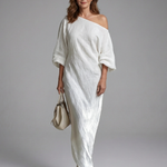 Pruwen | One Shoulder Draped Maxi Dress