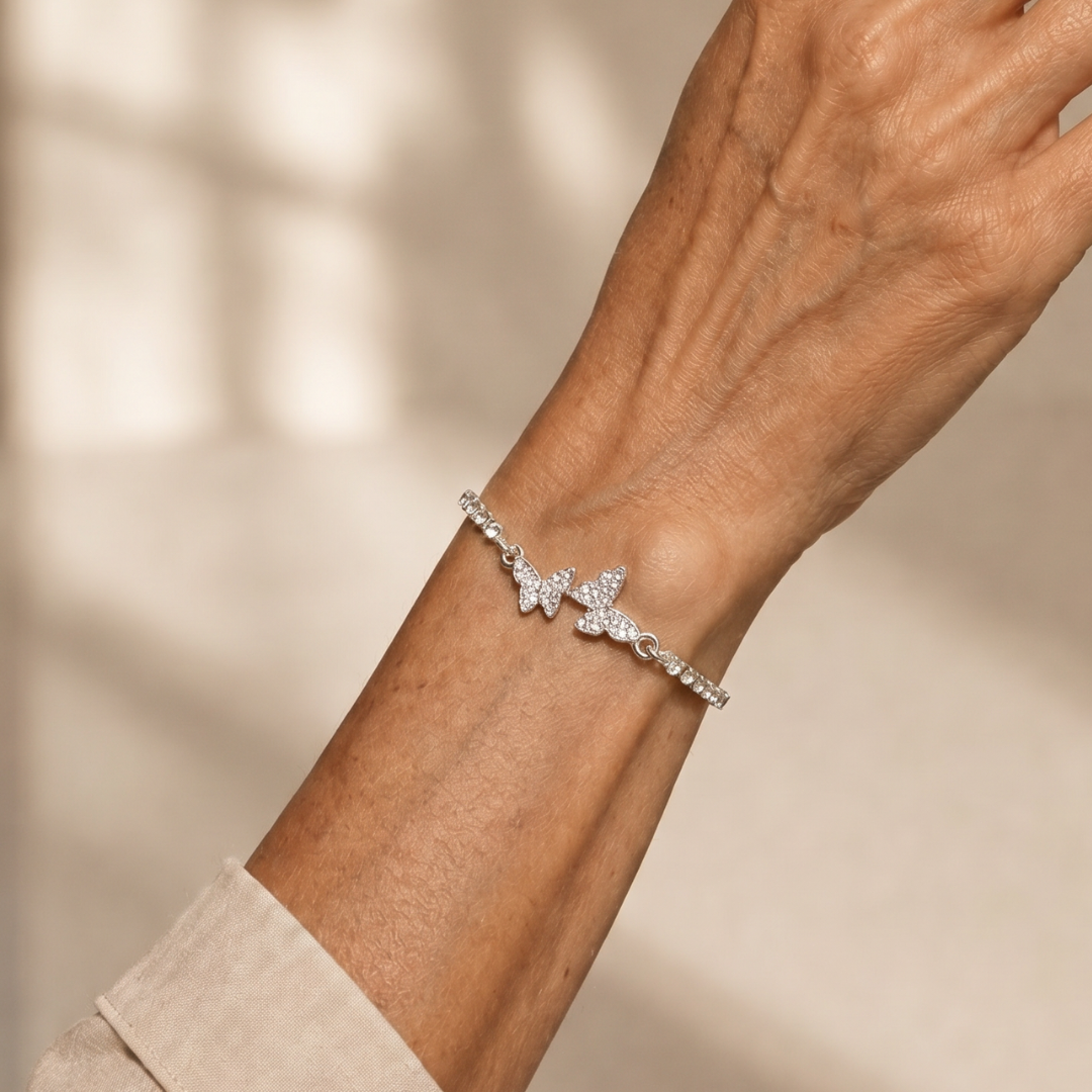 Sabine | Butterfly Crystal Tennis Bracelet