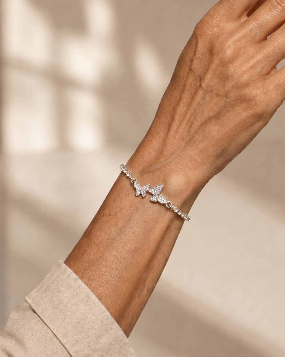 Sabine | Butterfly Crystal Tennis Bracelet