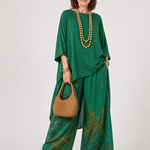 Renssa | High Low Tunic And Wide Leg Pant Set