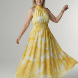 Penlora | Gathered Halter Midi Dress