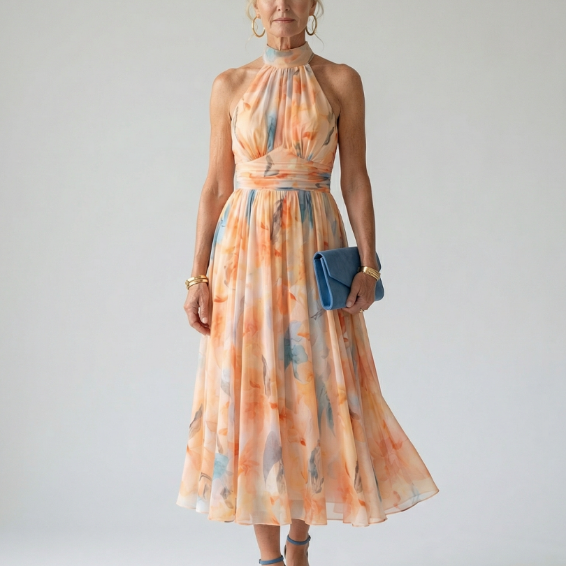 Calra | Soft Halter Midi Dress