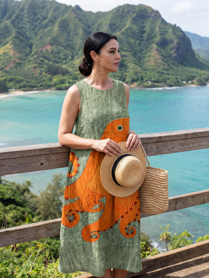 Camra | Ocean Wave Midi Dress