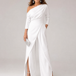 Linnssa | One Shoulder Wide Leg Jumpsuit