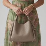 Halette | Pebbled Leather Shoulder Crossbody Bag