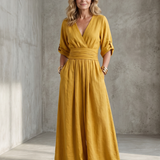 Wrennamae | Cross Front Wide Leg Jumpsuit