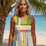 Faemarie | Painted Block Midi Dress