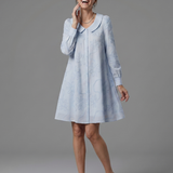 Eloney | Button Front Collar Knee Length Dress