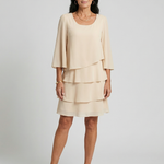 Lilabeth | Layered Flare Sleeve Knee Length Dress
