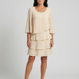 Lilabeth | Layered Flare Sleeve Knee Length Dress