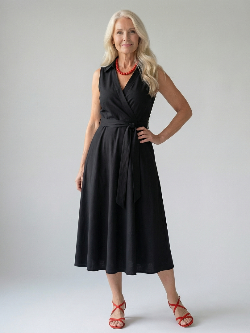 Sennarose | Relaxed Drape Midi Dress