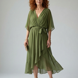 Selrina | Light Drape Midi Dress