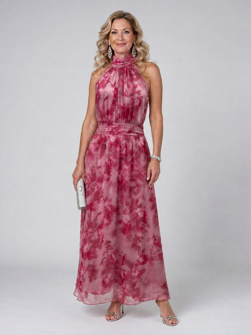Corla | Soft Halter Neck Midi Dress