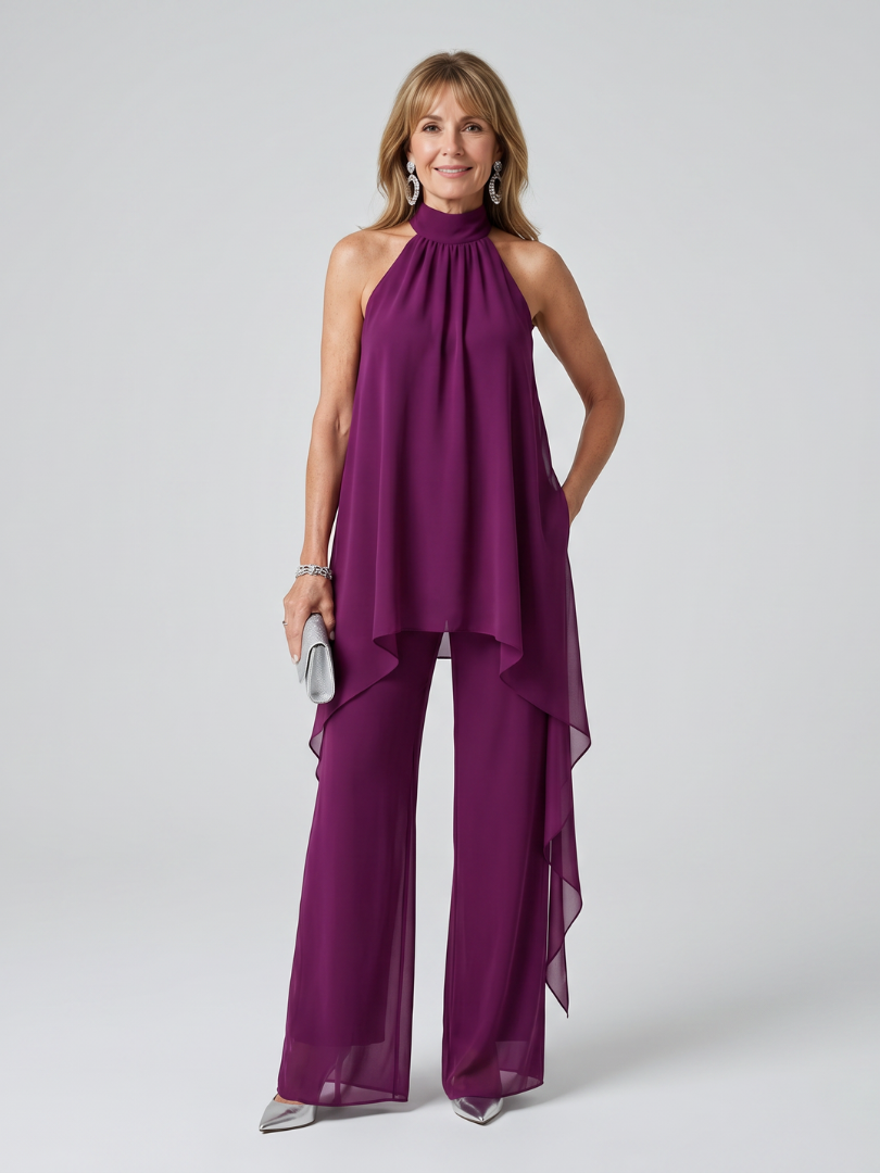 Dalwyn | Halter Neck Asymmetric Tunic Set