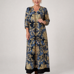 Tesrina | Ornate Floral Print Relaxed Midi Dress