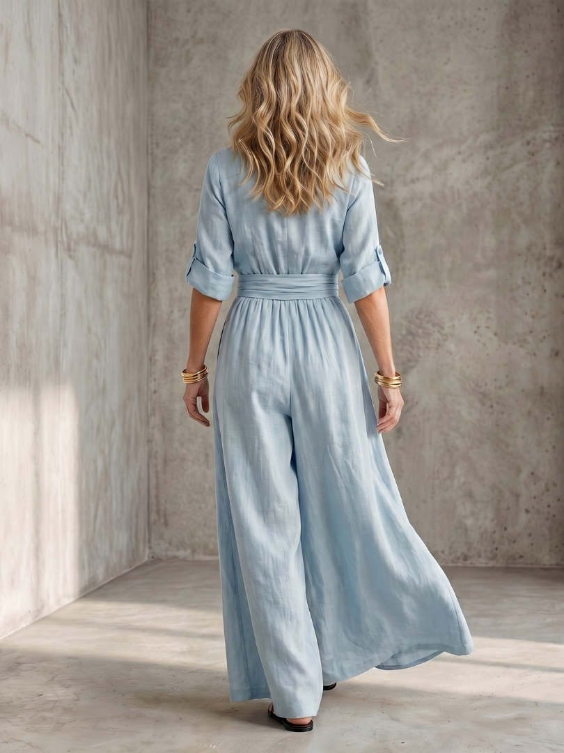 Wrennamae | Cross Front Wide Leg Jumpsuit