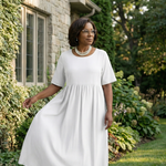 Verdra | Simple Gather Midi Dress
