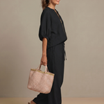 Halrin | Zip Front Blouson Top Wide Leg Set
