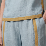Julette | Sleeveless Top Wide Leg Contrast Pants Set
