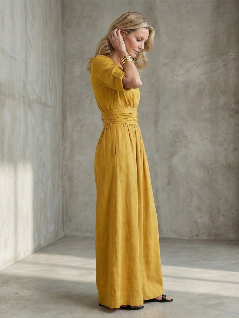 Wrennamae | Cross Front Wide Leg Jumpsuit