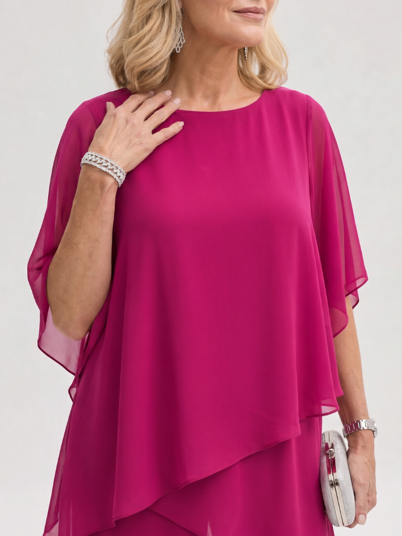 Surisette | Layered Chiffon Two Piece Pant Set