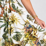Milndra | Tropical Print Sleeveless Maxi Dress