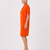 Verenabeth | V Neck Short Sleeve Knee Length Dress