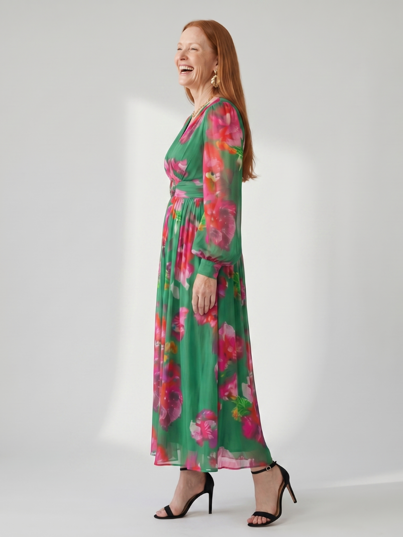 Magdassa | Soft Floral Midi Dress